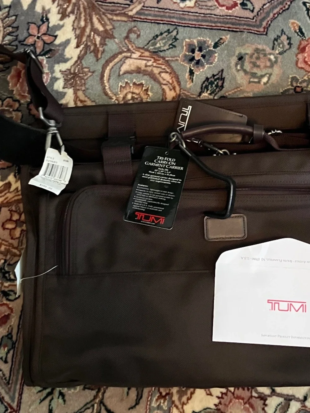 Tumi Choc Brn Vintage Luggage - Tri-fold Garment Carrier #0236B3 - Picture 2 of 10